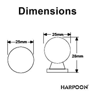 HARPOON 10 Pack Cabinet Round Knobs, Furniture Hardware Pull 1" Inch Brushed Gold