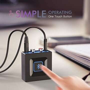 esinkin Wireless Audio Receiver for Music Streaming Sound System Works with Smart Phones, Tablets an...