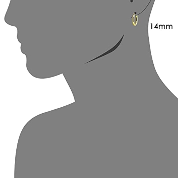Elegant 14k Yellow Gold Round Hoop Earrings - 14mm