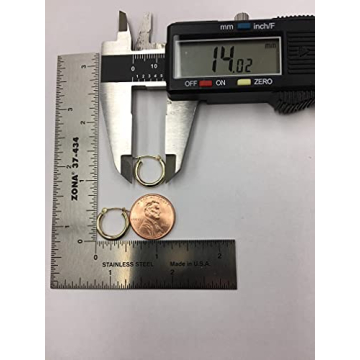 Elegant 14k Yellow Gold Round Hoop Earrings - 14mm