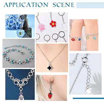 PH PandaHall 1000pcs 304 Stainless Steel Jump Rings, 18-Gauge Open Jump Ring 4/5/6/8/9/10mm Connector Rings O Ring Chainmail Rings for Earring Bracelet Necklace Jewelry Keychain DIY Craft Making