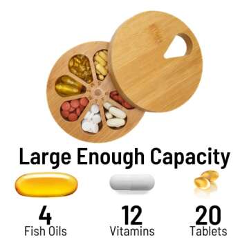 Chic Daily Pill Organizer: Stylish & Functional Bamboo Case
