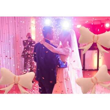 3 Pcs Bow Big Balloon Macaron Pink Bow Theme Birthday Party Baby Shower Girl Party Decoration Suppli ﻿