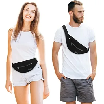 MAXTOP Fanny Pack - 4 Zippered Pockets for Active Lifestyle