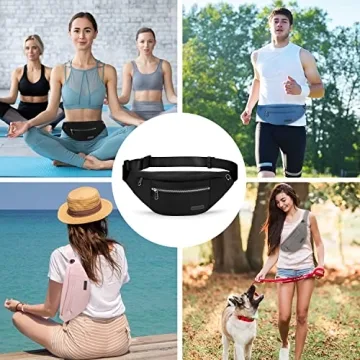MAXTOP Fanny Pack - 4 Zippered Pockets for Active Lifestyle