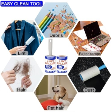 BAILALIBO Lint Roller: 660 Sheets for Pet Hair Removal