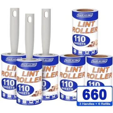 BAILALIBO Lint Roller: 660 Sheets for Pet Hair Removal