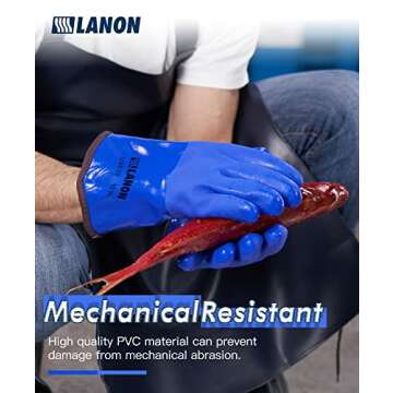 Buy LANON Heavy Duty PVC Gloves for Cold & Oil Work