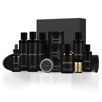 Golden Grooming Co. Men's Gift Set: Beards, Wash, Moisturizers & More
