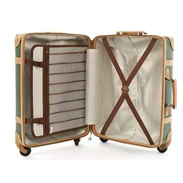 HoJax Vintage Luggage 20 inch Carryon with Spinner Wheels