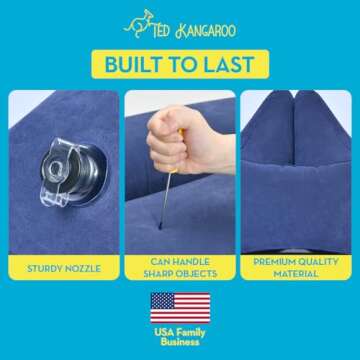 TED KANGAROO - Sensory Chair for Kids - Inflatable Peapod for Children, Triangle Chair Includes Electric Air Pump