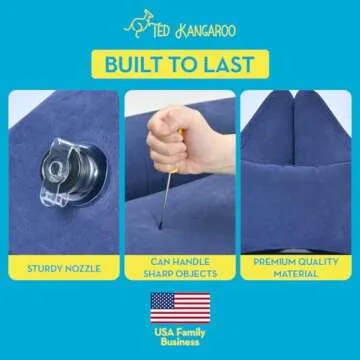 TED KANGAROO - Sensory Chair for Kids - Inflatable Peapod for Children, Triangle Chair Includes Electric Air Pump