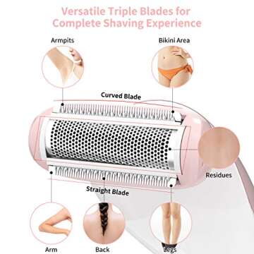 brori Electric Shaver for Women Smooth & Painless Hair Removal