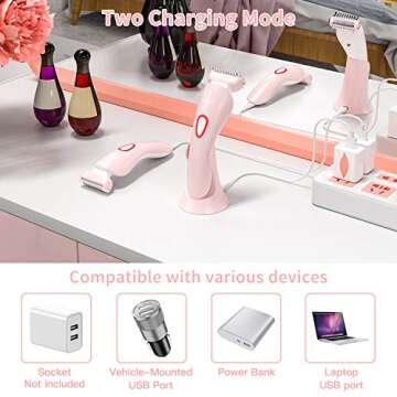 brori Electric Shaver for Women Smooth & Painless Hair Removal