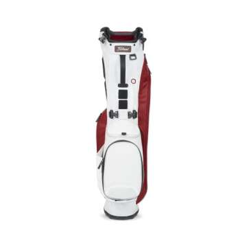 Titleist Players 4 Stand Bag - White/Dark Red for Golf Enthusiasts