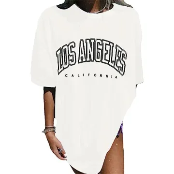 Trendy Fenxxxl Women's Oversized T-Shirts Graphic Tee for Summer Casual Style