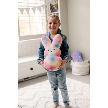 Animal Adventure | Tie-Dye Bunny Peeps | 15” Collectible Plush | Pink Tie-Dye