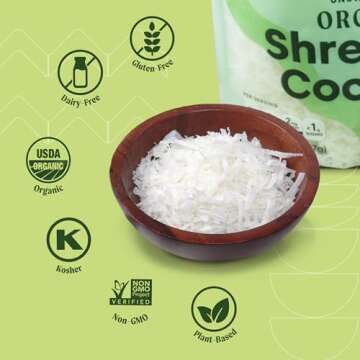 Unsweetened Coconut Flakes, 8 Oz (Pack of 3) - Raw Organic Dried Coconut Flakes, Gluten Free, Shredded Coconut Perfect for Vegan Baking, Smoothies, and Keto Recipes - Fiesta Tropicalé