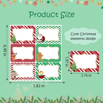 Wonmon Christmas Gift Tags Stickers - 300 PCS Value Pack
