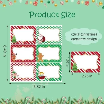 Wonmon Christmas Gift Tags Stickers - 300 PCS Value Pack