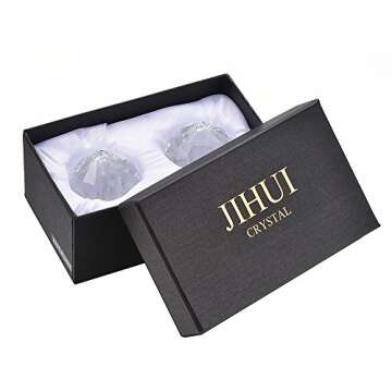 Suncatcher Crystals Ball Prism Window Rainbow Maker with Chain for Easy Hanging 40 mm 2 Pack