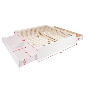 Stylish Prepac King Bed Frame with Ample Storage Solutions