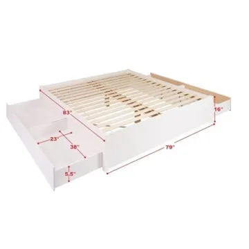 Stylish Prepac King Bed Frame with Ample Storage Solutions