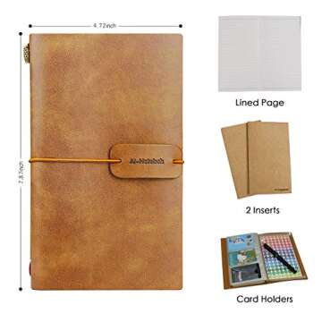 Classic Refillable Travelers Notebook - Vintage Leather Journal