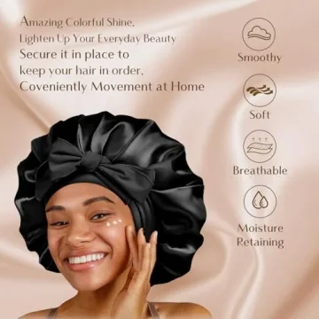 YANIBEST Satin Bonnet Double Layer for Curly Hair