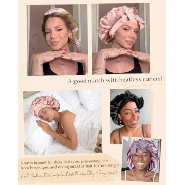 YANIBEST Satin Bonnet Double Layer for Curly Hair