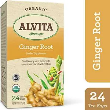Alvita Organic Ginger Root Tea - Caffeine Free & Gluten Free