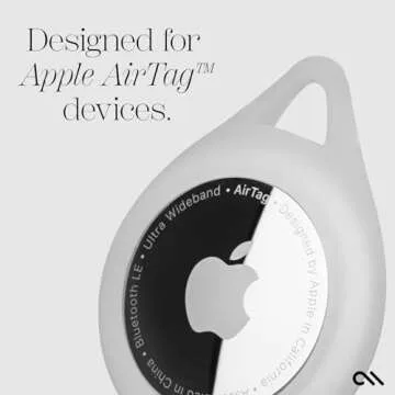 Case-Mate AirTag Holder - AirTag Keychain with Rugged Strap - Easy to Use, Protective, Durable Hard Shell Air Tag Case for Dog Collar, Cat Collar, Keys, Luggage, Backpack, Purses - 1 Pack, Clear