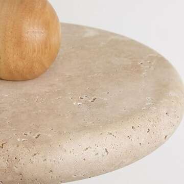 LINGCMP Creative Modern Dome Yellow Travertine Pendant Light Nordic Natural Stone Hanging Lamp Kitchen Island Over Sink Single Marble Modern Vintage Small Chandelier for Bedside Bedroom Living Room