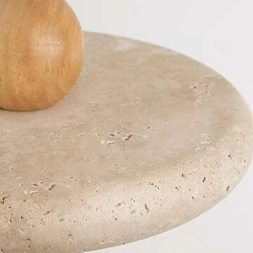 LINGCMP Creative Modern Dome Yellow Travertine Pendant Light Nordic Natural Stone Hanging Lamp Kitchen Island Over Sink Single Marble Modern Vintage Small Chandelier for Bedside Bedroom Living Room