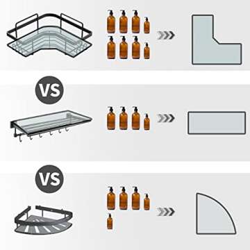 FLATTERMONN Strong Adhesive Corner Shower Caddy - No Drilling