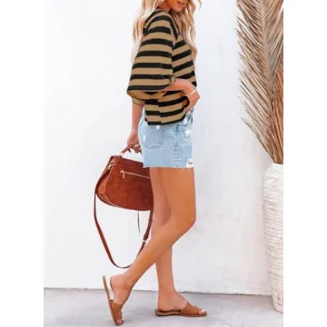 Stylish Dokotoo Striped Color Block Tee for Summer