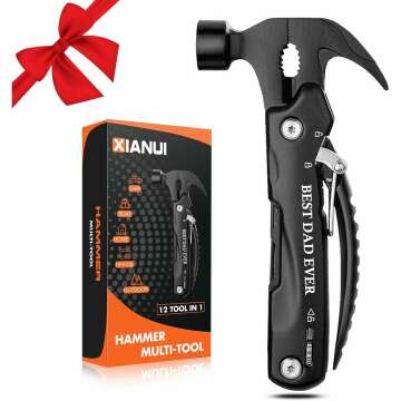 Best Dad Ever 12 in 1 Multitool Hammer Gift