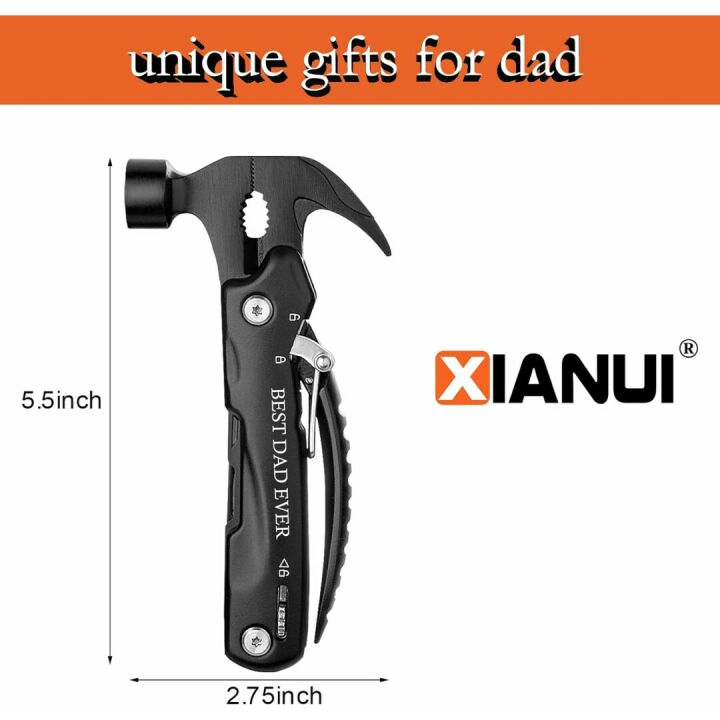 Best Dad Ever 12 in 1 Multitool Hammer Gift