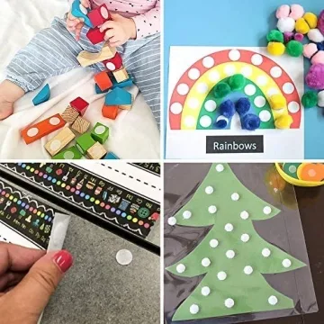 WXBOOM Self Adhesive Dots 1400pcs for Crafting and Organizing