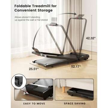 DeerRun 3 in 1 Treadmill for Home and Office Fitness