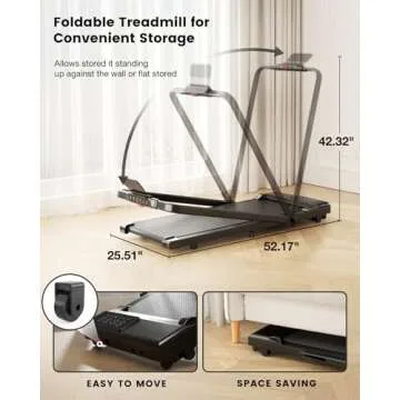 DeerRun 3 in 1 Treadmill for Home and Office Fitness