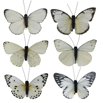 Berfutall 3D Feather Butterfly Decorations Set of 12