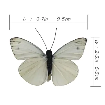 Berfutall 3D Feather Butterfly Decorations Set of 12