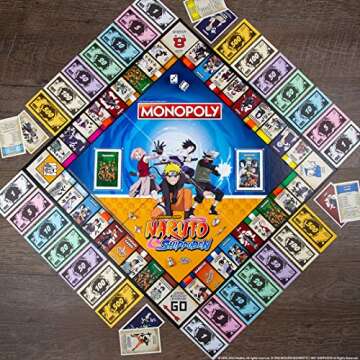 Monopoly: Naruto | Collectible Monopoly Game Featuring Japanese Manga Series | Familiar Locations an...