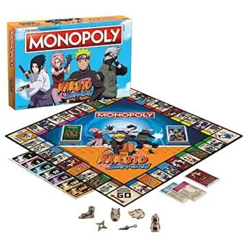 Monopoly: Naruto | Collectible Monopoly Game Featuring Japanese Manga Series | Familiar Locations and Iconic Moments from The Anime Show | 2-6 Players