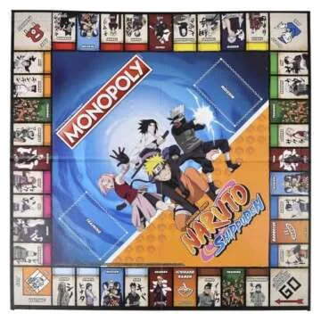 Monopoly: Naruto | Collectible Monopoly Game Featuring Japanese Manga Series | Familiar Locations and Iconic Moments from The Anime Show | 2-6 Players
