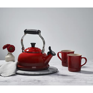 Le Creuset Whistling Tea Kettle in Cerise 1.7 qt