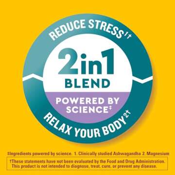 Nature Made Wellblends Calm & Relax, Ashwagandha 125mg, Magnesium 300 mg, 54 Vegetarian Capsules