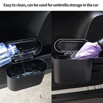 Car Trash Can Mini Vehicle Trash Bin Automotive Garbage Can Organizer Portable Storage Can with Lid for Car,Home,Office