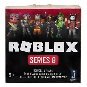 Roblox Action Collection - Series 8 Mystery Figure 1 -Pack [Includes 1 Exclusive Virtual Item]